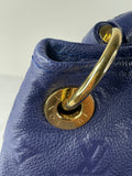 LOUIS VUITTON Celeste (Blue) Artsy MM Monogram Empreinte Leather Shoulder Bag