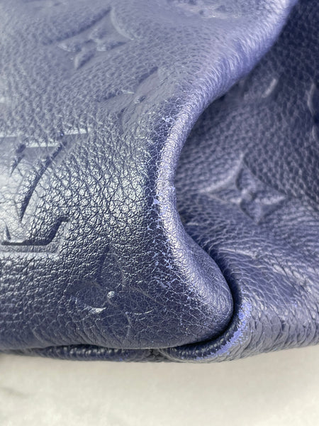 LOUIS VUITTON Celeste (Blue) Artsy MM Monogram Empreinte Leather Shoulder Bag