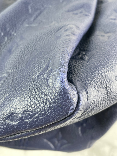 LOUIS VUITTON Celeste (Blue) Artsy MM Monogram Empreinte Leather Shoulder Bag
