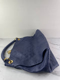 LOUIS VUITTON Celeste (Blue) Artsy MM Monogram Empreinte Leather Shoulder Bag