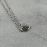 Tiffany Diamond Heart 18K White Gold Necklace