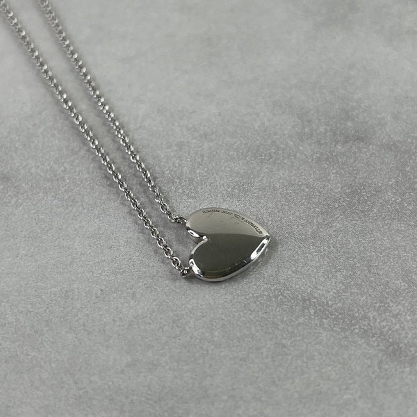 Tiffany Diamond Heart 18K White Gold Necklace