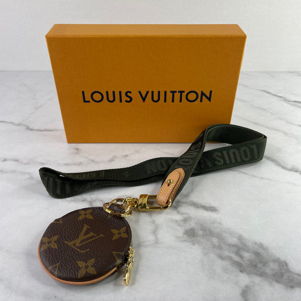 Louis Vuitton Kaki Green Monogram Multipochette Lanyard Key Holder