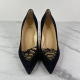 Christian Louboutin Black Scalopump 85 Suede Pumps Size 38.5