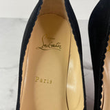 Christian Louboutin Black Scalopump 85 Suede Pumps Size 38.5