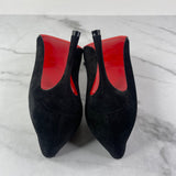 Christian Louboutin Black Scalopump 85 Suede Pumps Size 38.5