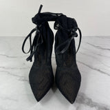 GIANVITO ROSSI Black Rochelle stretch-lace sock boots Size 38