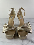Badgley Mischka Alora Champagne Platform Sandals Size 8.5