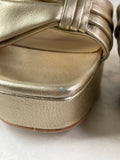 Badgley Mischka Alora Champagne Platform Sandals Size 8.5