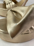 Badgley Mischka Alora Champagne Platform Sandals Size 8.5