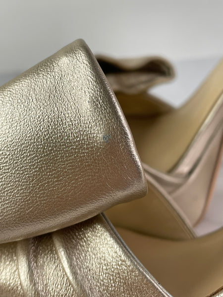 Badgley Mischka Alora Champagne Platform Sandals Size 8.5
