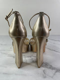Badgley Mischka Alora Champagne Platform Sandals Size 8.5