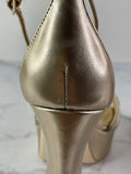 Badgley Mischka Alora Champagne Platform Sandals Size 8.5