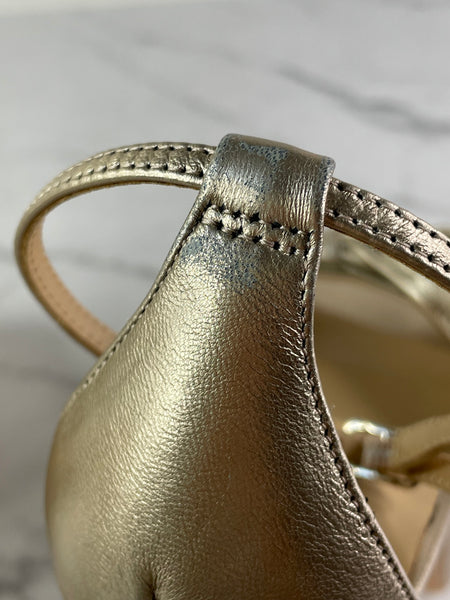 Badgley Mischka Alora Champagne Platform Sandals Size 8.5