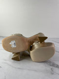 Badgley Mischka Alora Champagne Platform Sandals Size 8.5