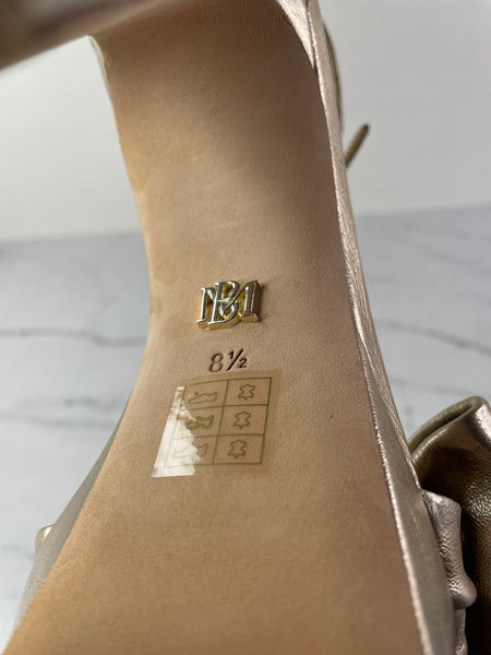 Badgley Mischka Alora Champagne Platform Sandals Size 8.5