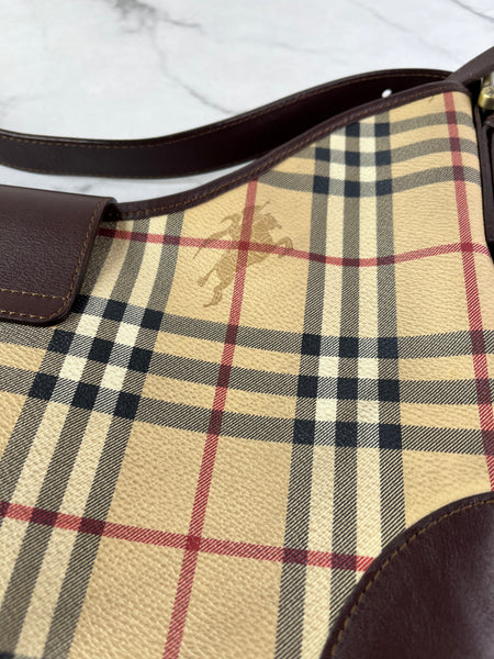 BURBERRY Haymarket Check Shoulder Bag