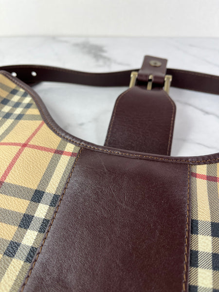 BURBERRY Haymarket Check Shoulder Bag