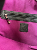 BURBERRY Black/White Nova Check Canvas and Leather Buckle Hobo Shoulder Bag