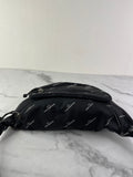 Balenciaga Black/White Nylon Allover Logo Explorer Belt Bag