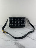 BOTTEGA VENETA Black Lambskin Padded Cassette Crossbody/Shoulder Bag
