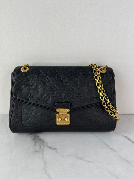 LOUIS VUITTON Black Empreinte St Germain PM Shoulder/Crossbody Bag
