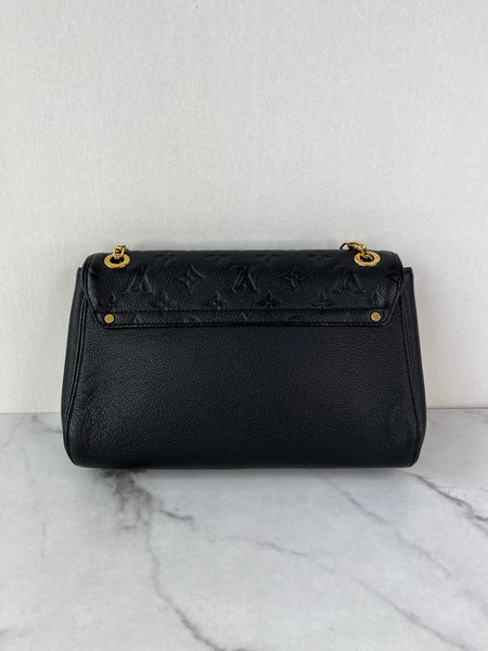 LOUIS VUITTON Black Empreinte St Germain PM Shoulder/Crossbody Bag