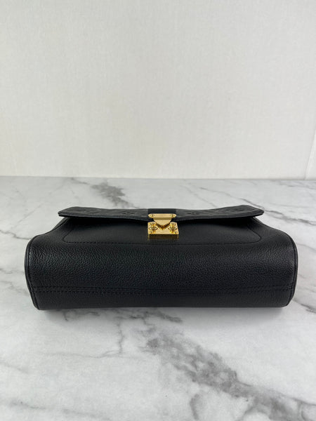 LOUIS VUITTON Black Empreinte St Germain PM Shoulder/Crossbody Bag