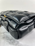 BOTTEGA VENETA Black Lambskin Padded Cassette Crossbody/Shoulder Bag