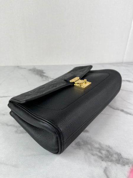 LOUIS VUITTON Black Empreinte St Germain PM Shoulder/Crossbody Bag