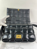 BOTTEGA VENETA Black Lambskin Padded Cassette Crossbody/Shoulder Bag