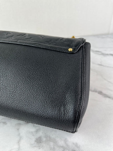 LOUIS VUITTON Black Empreinte St Germain PM Shoulder/Crossbody Bag