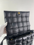 BOTTEGA VENETA Black Lambskin Padded Cassette Crossbody/Shoulder Bag