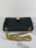 LOUIS VUITTON Black Empreinte St Germain PM Shoulder/Crossbody Bag