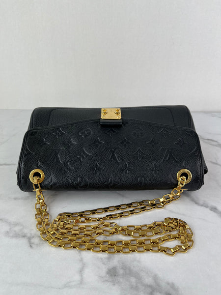 LOUIS VUITTON Black Empreinte St Germain PM Shoulder/Crossbody Bag