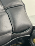 BOTTEGA VENETA Black Lambskin Padded Cassette Crossbody/Shoulder Bag