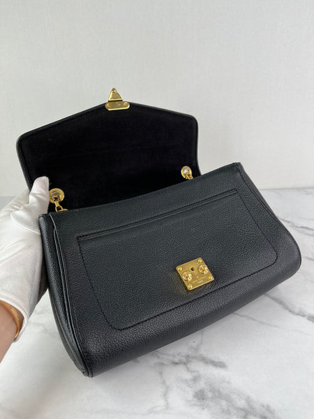 LOUIS VUITTON Black Empreinte St Germain PM Shoulder/Crossbody Bag