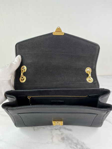 LOUIS VUITTON Black Empreinte St Germain PM Shoulder/Crossbody Bag