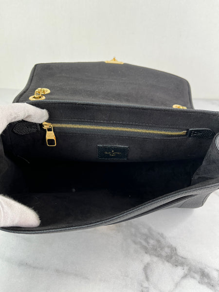 LOUIS VUITTON Black Empreinte St Germain PM Shoulder/Crossbody Bag