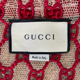 GUCCI Red GG Macrame Open Front Mesh Belted Jacket Size 40 (S/M)