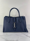GUCCI Blue Marine Soft Calfskin Small Jackie Top Handle Shoulder/Crossbody Bag