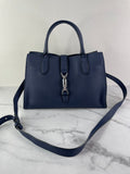 GUCCI Blue Marine Soft Calfskin Small Jackie Top Handle Shoulder/Crossbody Bag