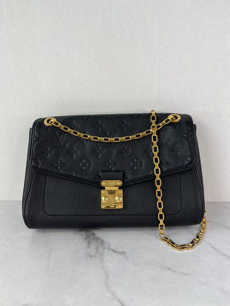 LOUIS VUITTON Black Empreinte St Germain PM Shoulder/Crossbody Bag