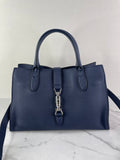 GUCCI Blue Marine Soft Calfskin Small Jackie Top Handle Shoulder/Crossbody Bag