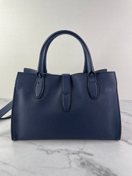 GUCCI Blue Marine Soft Calfskin Small Jackie Top Handle Shoulder/Crossbody Bag