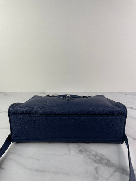 GUCCI Blue Marine Soft Calfskin Small Jackie Top Handle Shoulder/Crossbody Bag