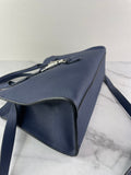 GUCCI Blue Marine Soft Calfskin Small Jackie Top Handle Shoulder/Crossbody Bag