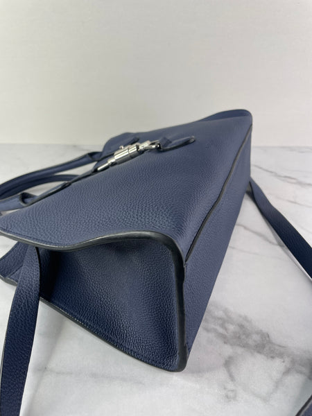 GUCCI Blue Marine Soft Calfskin Small Jackie Top Handle Shoulder/Crossbody Bag