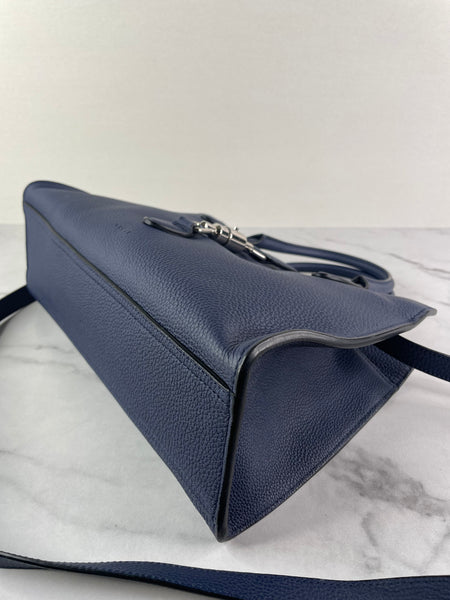 GUCCI Blue Marine Soft Calfskin Small Jackie Top Handle Shoulder/Crossbody Bag