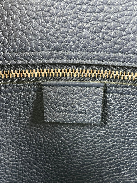 GUCCI Blue Marine Soft Calfskin Small Jackie Top Handle Shoulder/Crossbody Bag